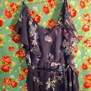 Lane Bryant flutter sleeve floral dress size 24